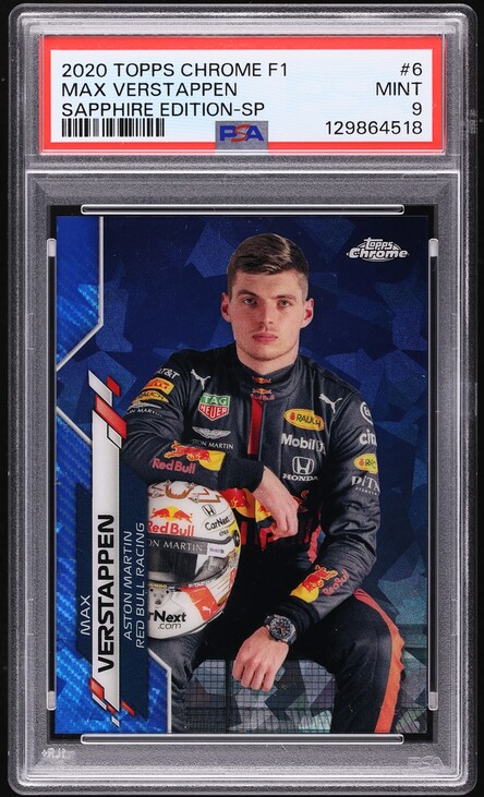 2021 Topps Chrome Formula 1 F1 Sapphire Green Max Verstappen SP