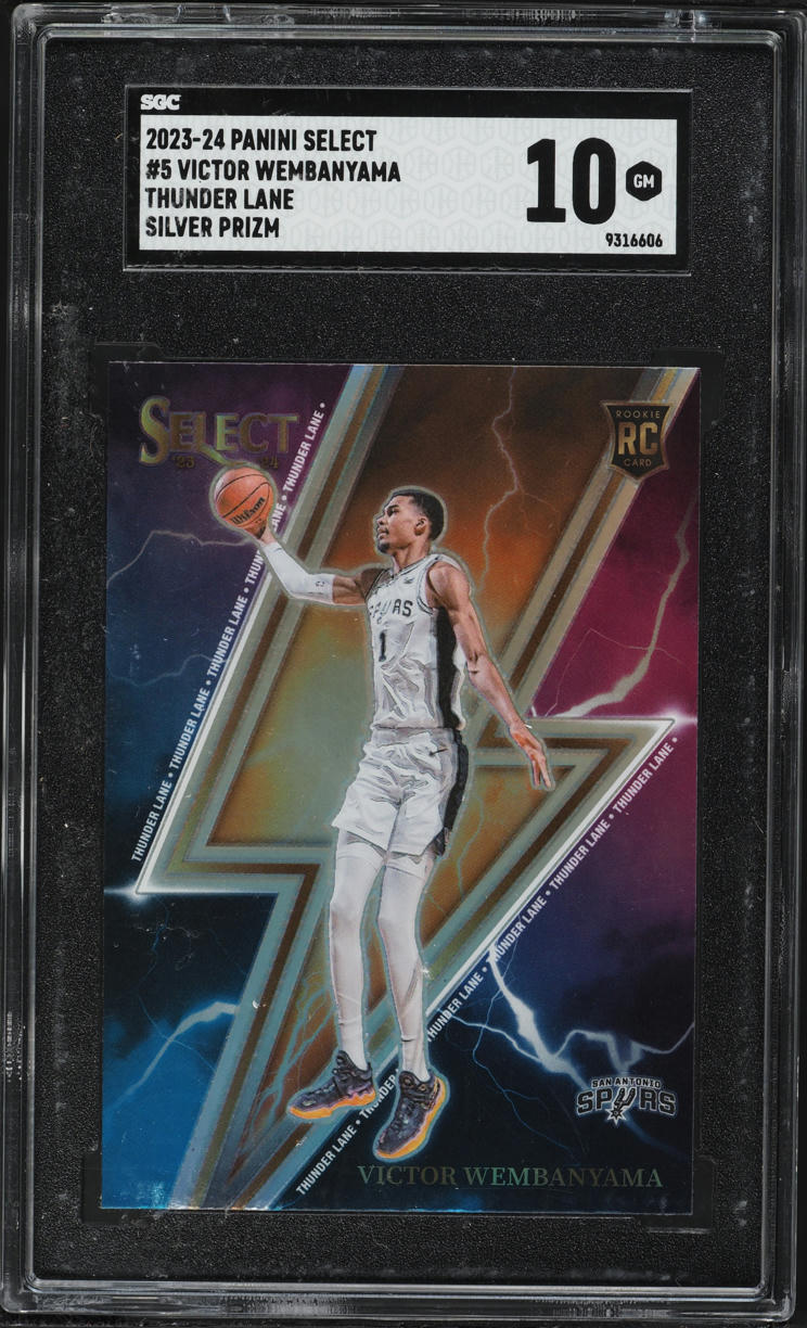 2023 Select Thunder Lane Silver Prizm Victor Wembanyama ROOKIE #5 SGC 10 GEM MINT