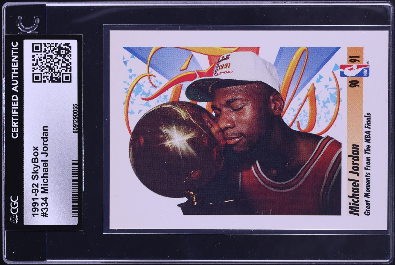 1991 Skybox Basketball Michael Jordan #334 CGC AUTH