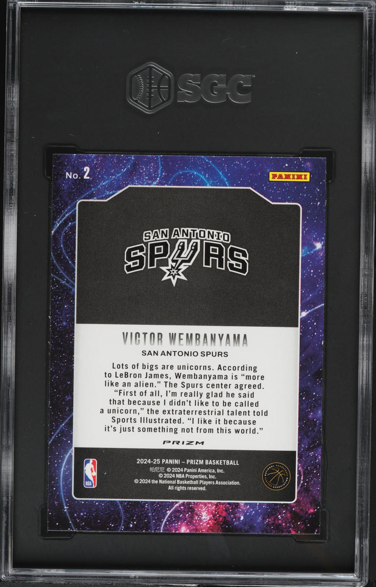 2024 Panini Prizm Deep Space Silver Victor Wembanyama #2 SGC 10 GEM MINT