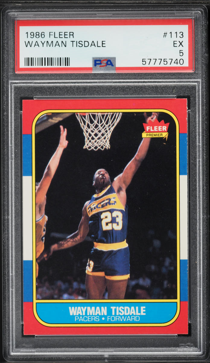 1986 Fleer Basketball Wayman Tisdale #113 PSA 5 EX