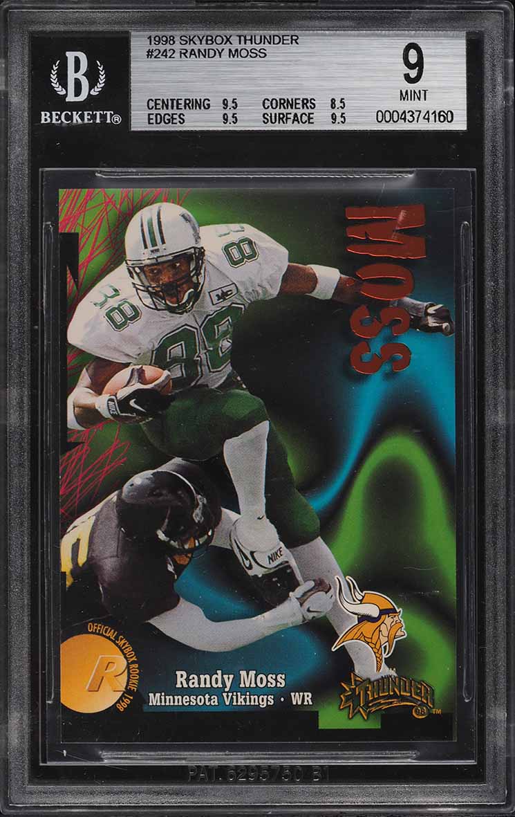 1998 Skybox Thunder Randy Moss ROOKIE #242 BGS 9 MINT
