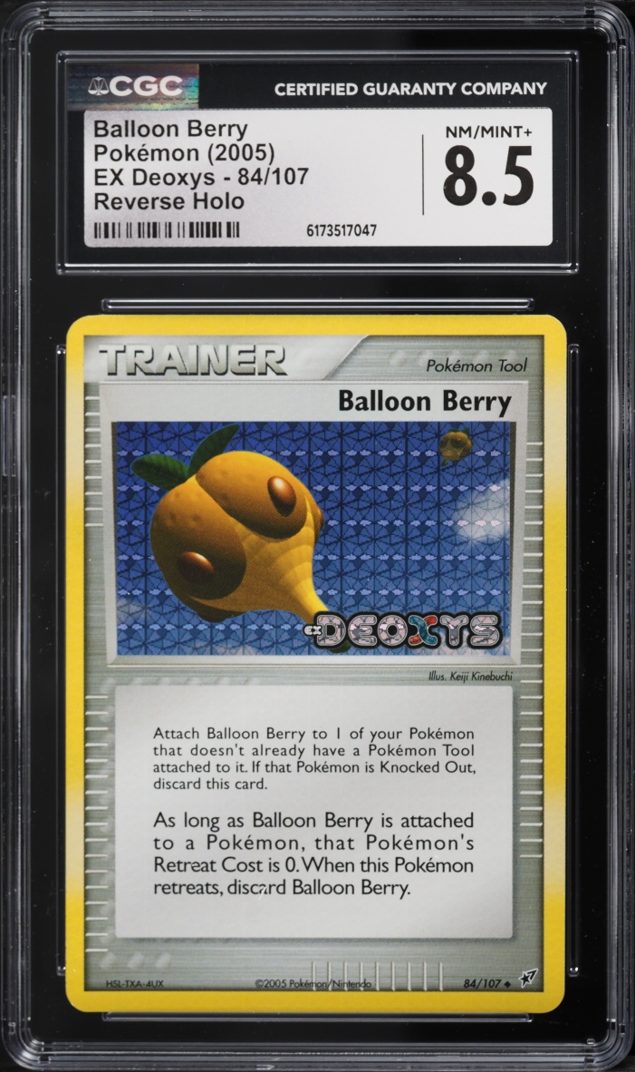 2005 Pokemon EX Deoxys Reverse Holo Balloon Berry #84 CGC 8.5 NM-MT+