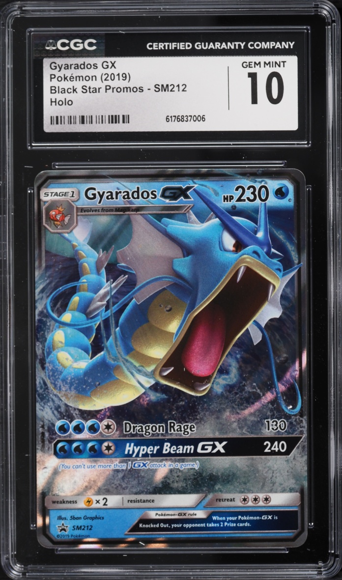 2019 Pokemon Sun & Moon Promo Hidden Fates Holo Gyarados GX #SM212 CGC 10 GEM MINT