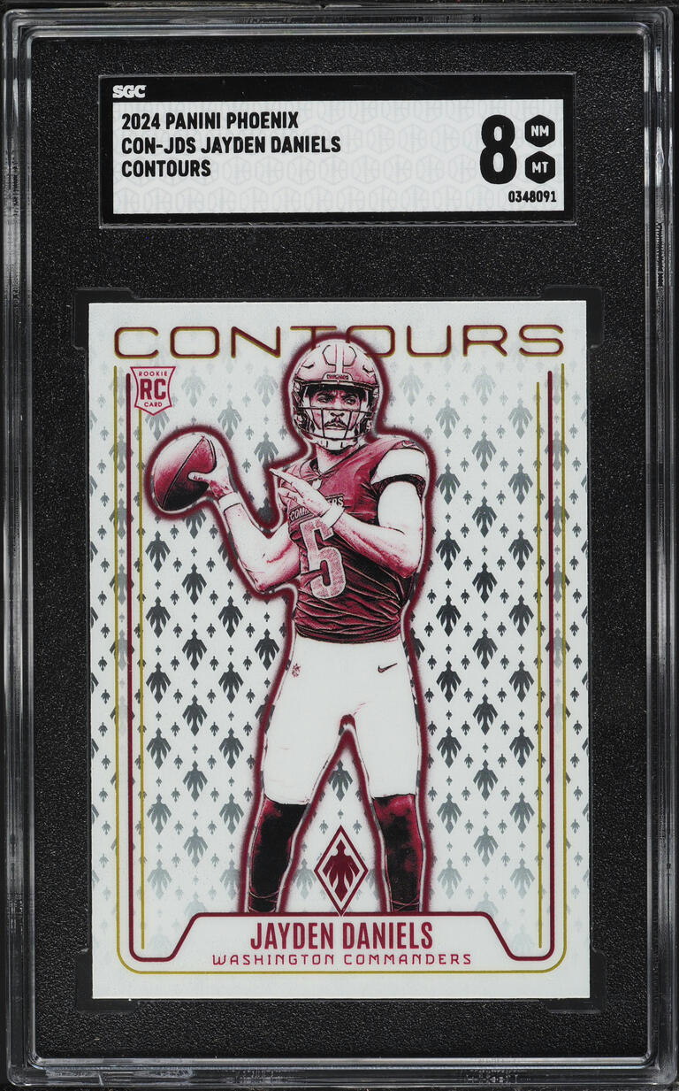 2024 Panini Phoenix Contours Jayden Daniels ROOKIE #CON-JDS SGC 8 NM-MT