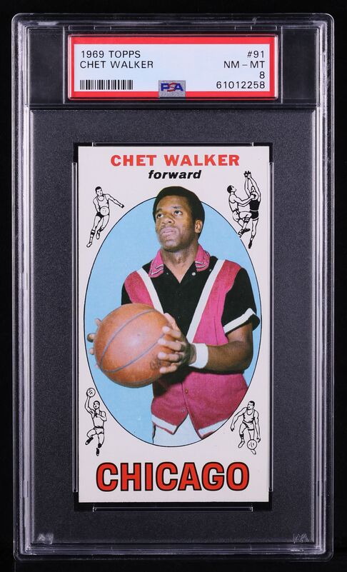 1969 Topps Basketball Chet Walker ROOKIE #91 PSA 8 NM-MT