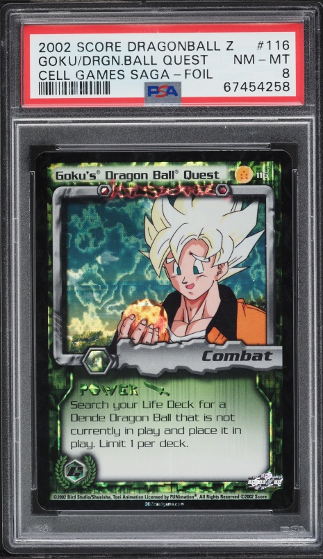 2002 Score Dragonball Z Cell Games Saga Foil Goku's Dragon Ball