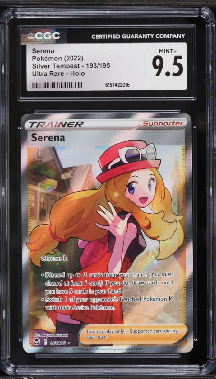 2022 Pokemon Sword & Shield Silver Tempest Full Art Serena #193 CGC 9.5 MINT+