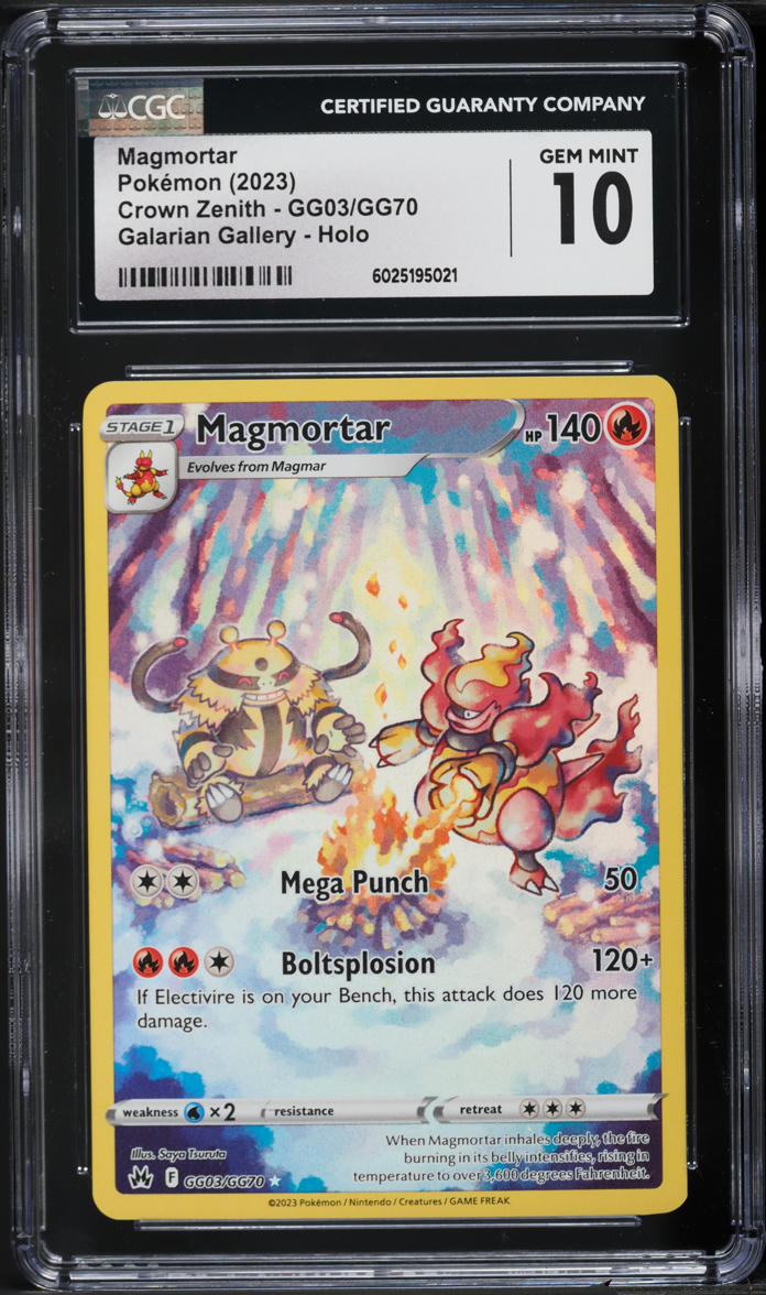 2023 Pokemon Sword & Shield Crown Zenith Alt Art Magmortar #GG03 CGC 10 GEM MINT - Main Image