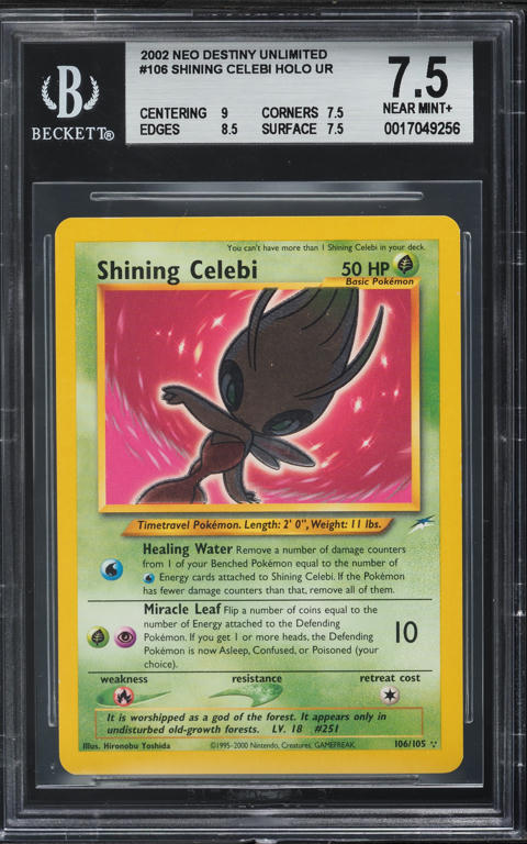 2002 Pokemon League Black Star Promo Celebi #50 CGC 10 GEM MINT on