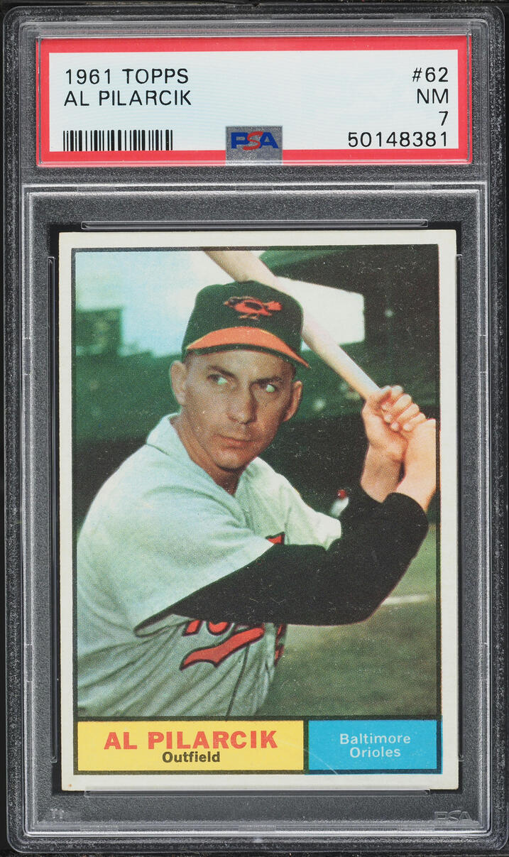 1961 Topps Al Pilarcik #62 PSA 7 NRMT