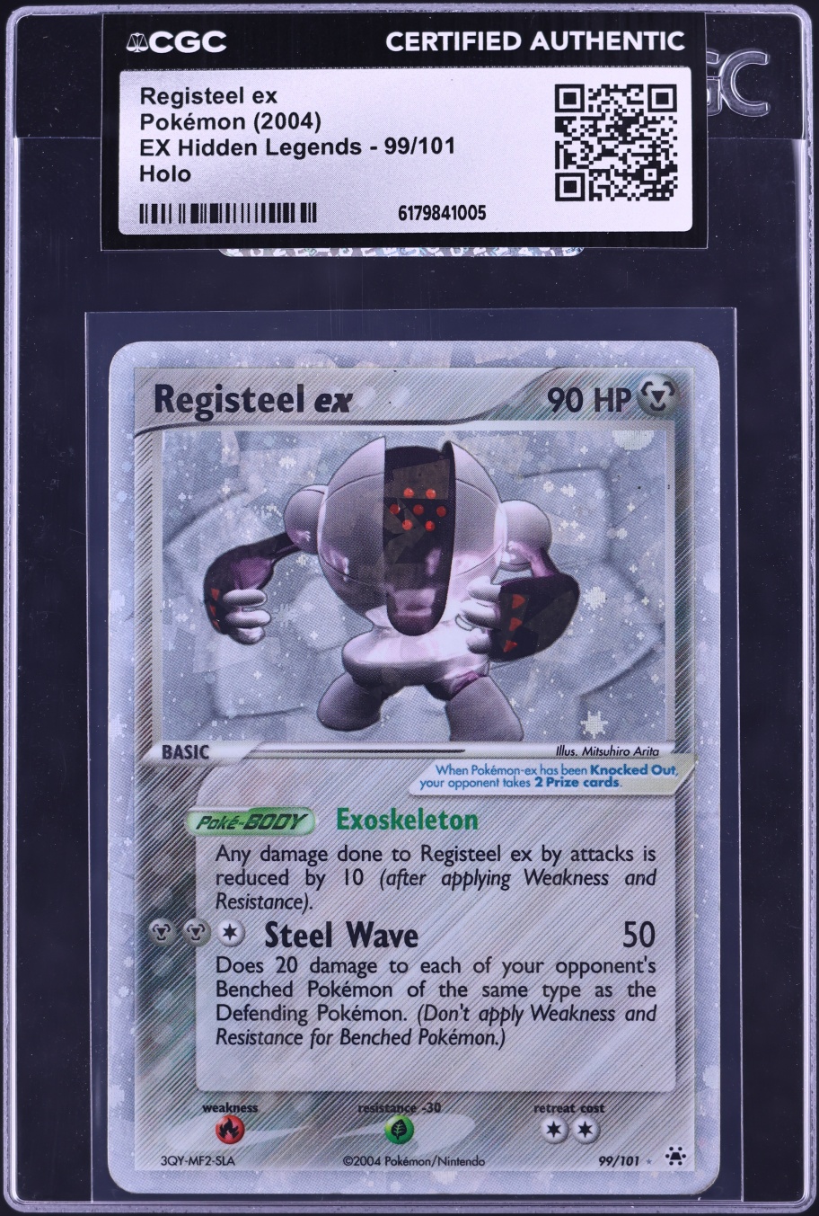 2004 Pokemon EX Hidden Legends Holo Registeel EX #99 CGC AUTH