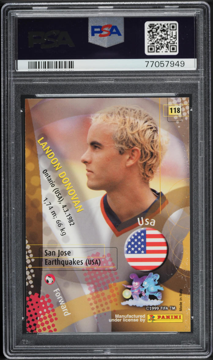 2002 Panini World Cup Korea Japan Landon Donovan ROOKIE #118 PSA 6 EXMT