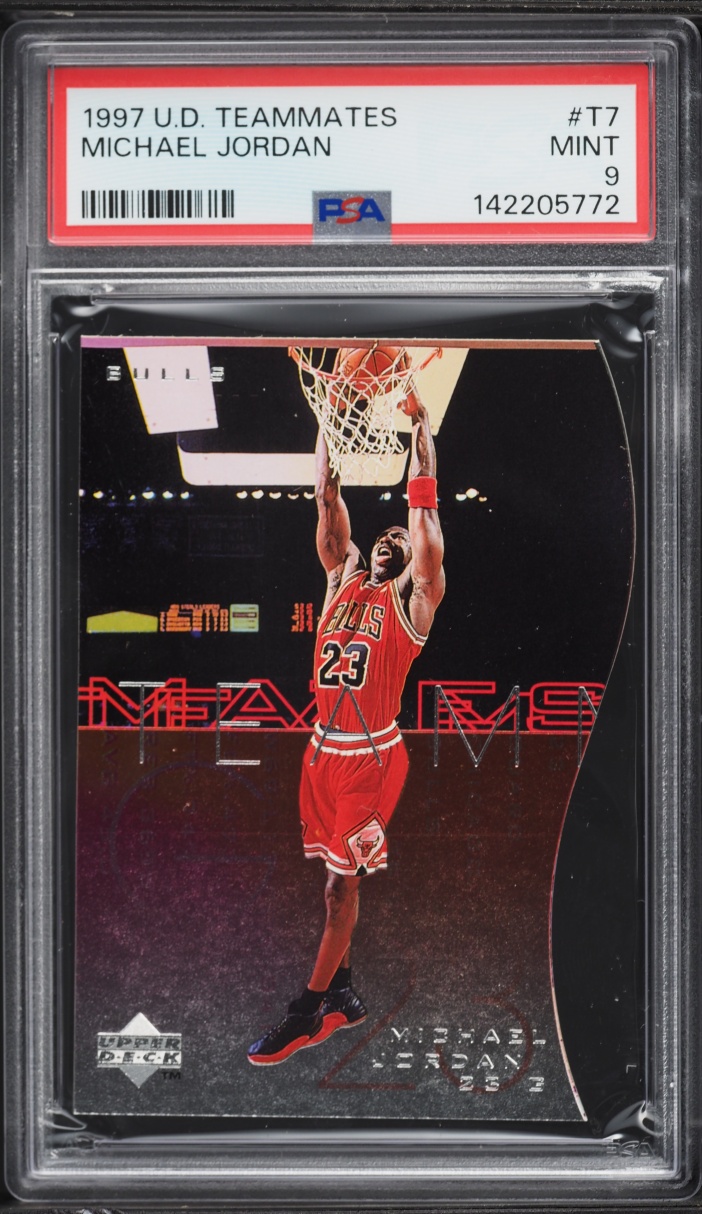 1997 Upper Deck Teammates Die-cut Michael Jordan #T7 PSA 9 MINT
