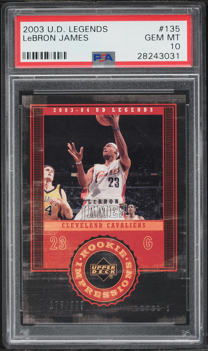 2003 Upper Deck Legends LeBron James ROOKIE /999 #135 PSA 10 GEM MINT