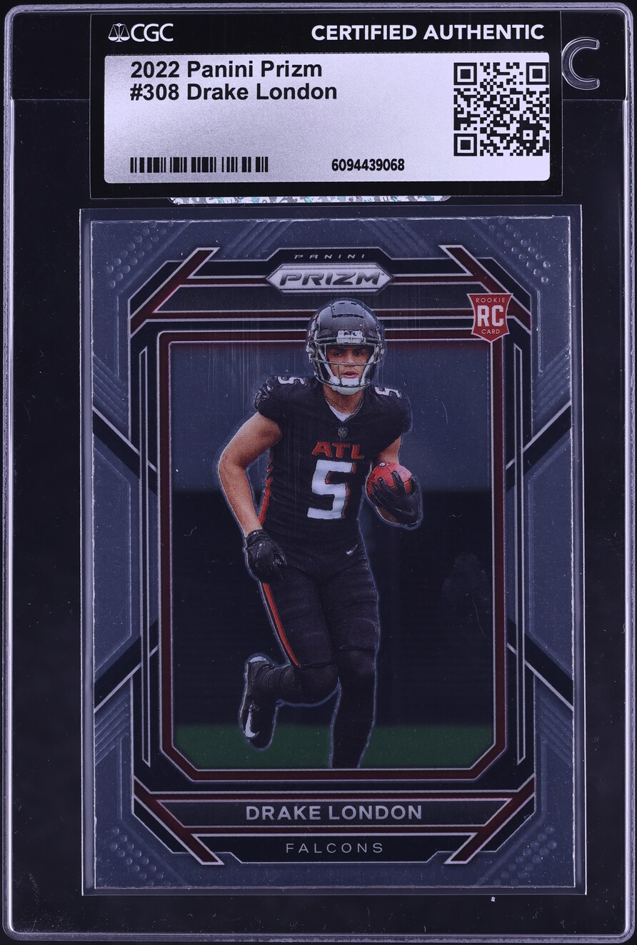 2022 Panini Prizm Drake London ROOKIE #308 CGC AUTH