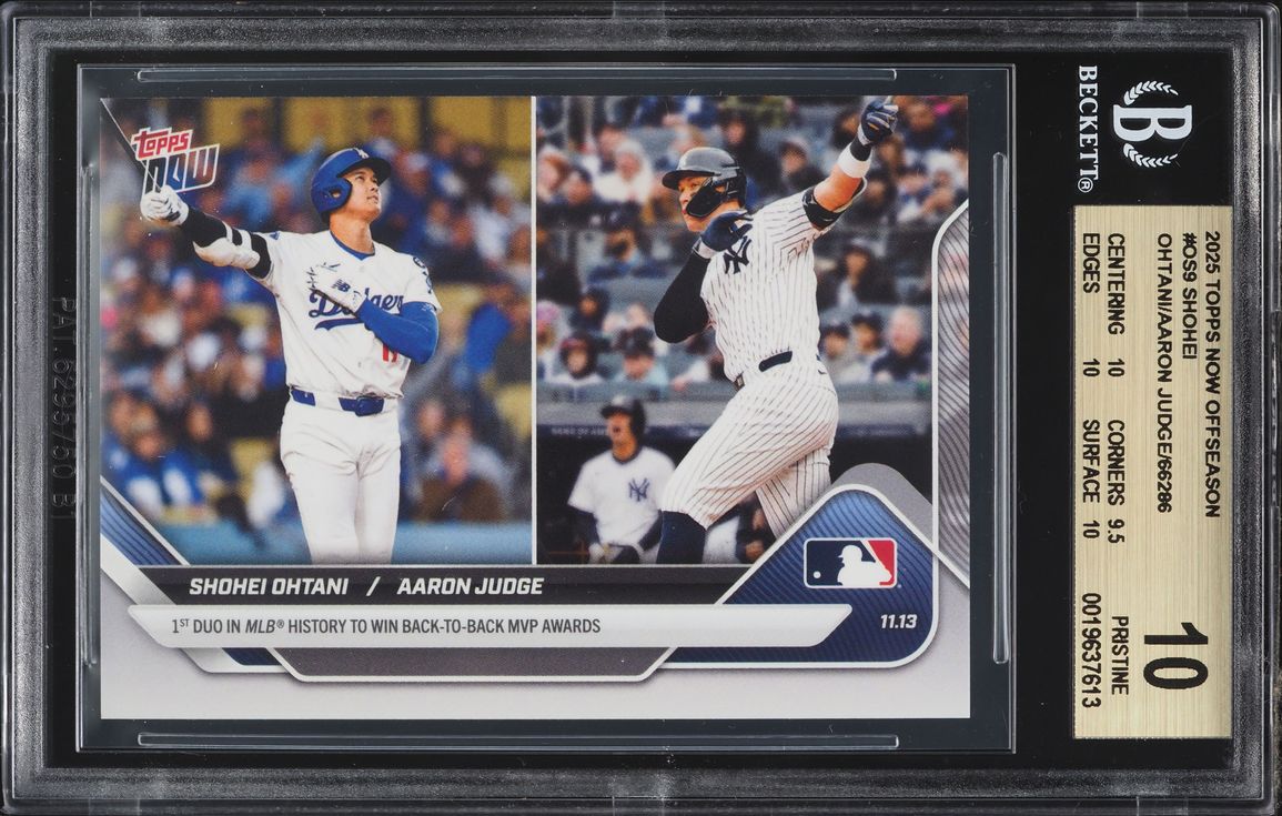 2025 Topps Now Offseason Shohei Ohtani Aaron Judge #OS9 BGS 10 PRISTINE