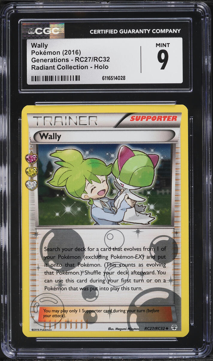 2016 Pokemon XY Generations Radiant Collection Holo Wally #RC27 CGC 9 MINT
