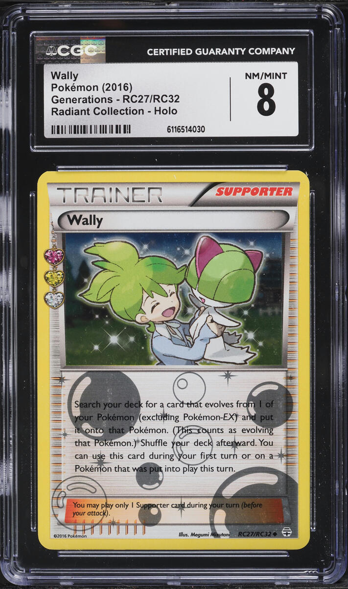 2016 Pokemon XY Generations Radiant Collection Holo Wally #RC27 CGC 8 NM-MT