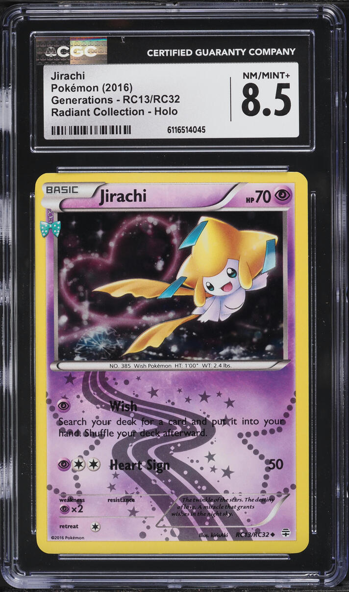 2016 Pokemon XY Generations Radiant Collection Holo Jirachi #RC13 CGC 8.5 NM-MT+