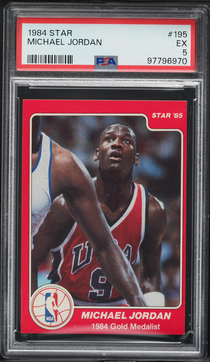 1984 Star Basketball Michael Jordan ROOKIE #195 PSA 5 EX