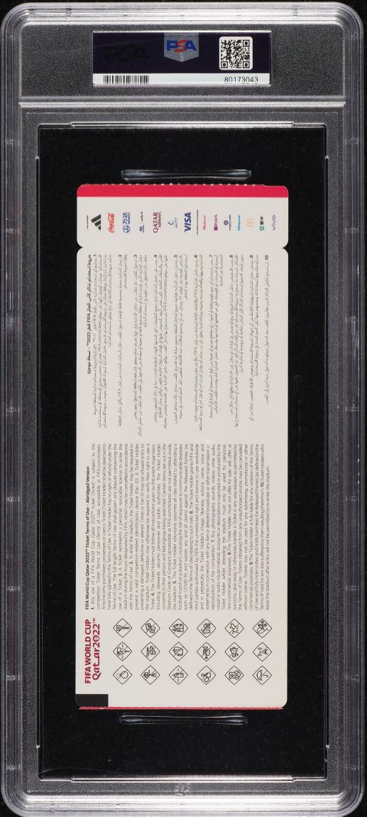 2022 World Cup Qatar Commemorative Messi W/c Goal #10 Not Valid #COMM PSA 8