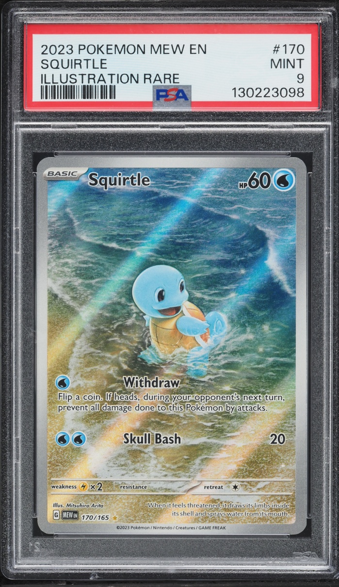 2023 Pokemon Scarlet & Violet 151 IR Squirtle #170 PSA 9 MINT