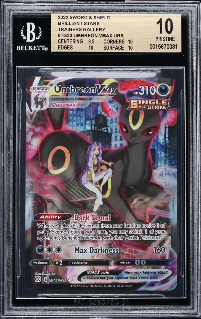 2022 Pokemon Sword & Shield Brilliant Stars CHR Umbreon VMAX #TG23 BGS 10 PRISTINE