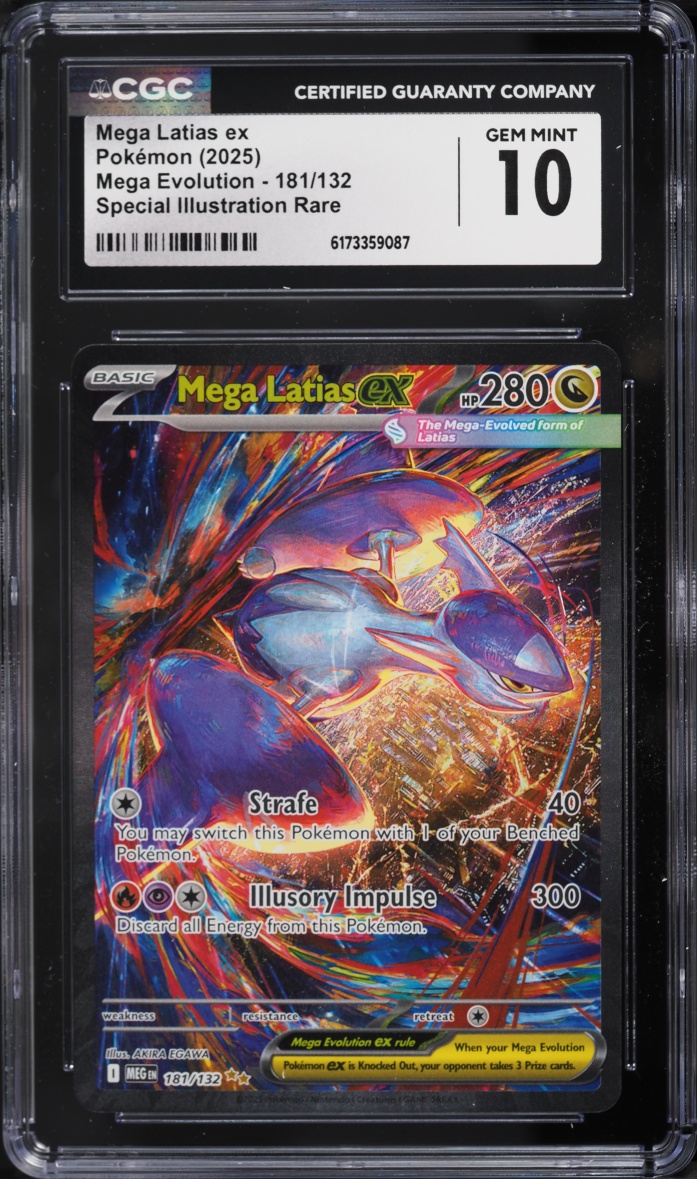2025 Pokemon Mega Evolution SIR Mega Latias ex #181 CGC 10 GEM MINT