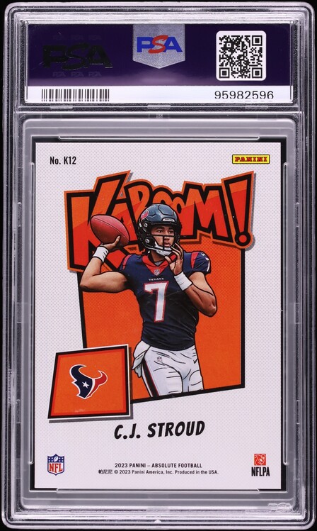 2023 Absolute Kaboom Vertical Gold C.J. Stroud ROOKIE /10 #K12 PSA 10 GEM MINT