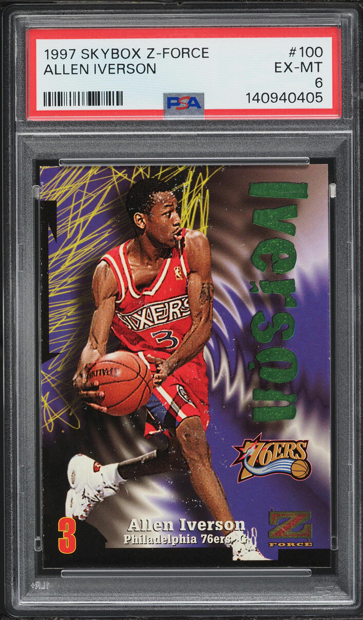 1997 Skybox Z-Force Allen Iverson #100 PSA 6 EXMT