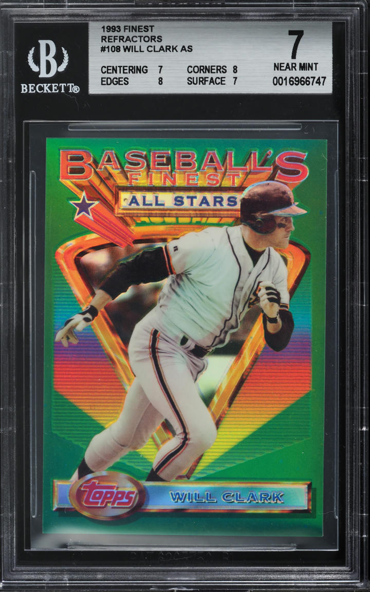 1993 Finest Refractor Will Clark #108 BGS 7 NRMT