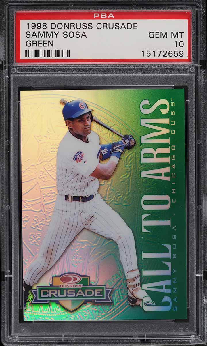 1999 Fleer Brilliants 24KT Gold Sammy Sosa /24 #66TG PSA 8 NM-MT