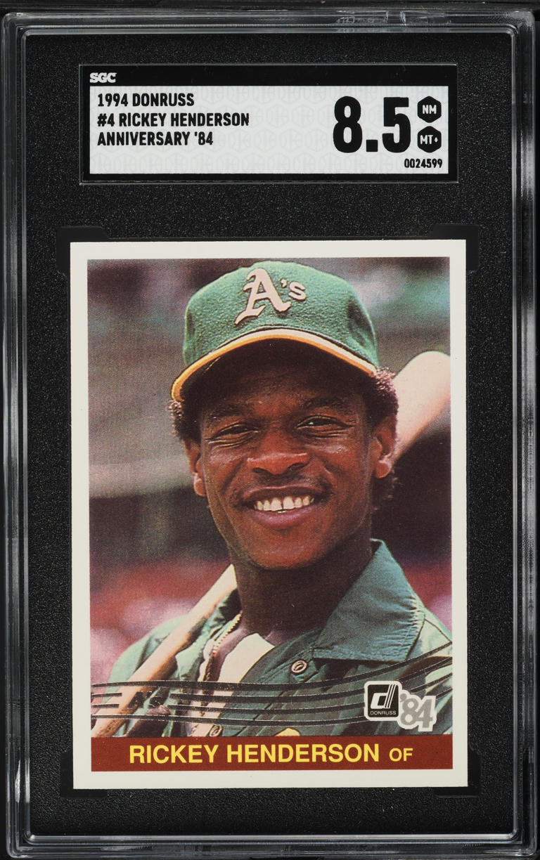 1994 Donruss Anniversary '84 Rickey Henderson #4 SGC 8.5 NM-MT+