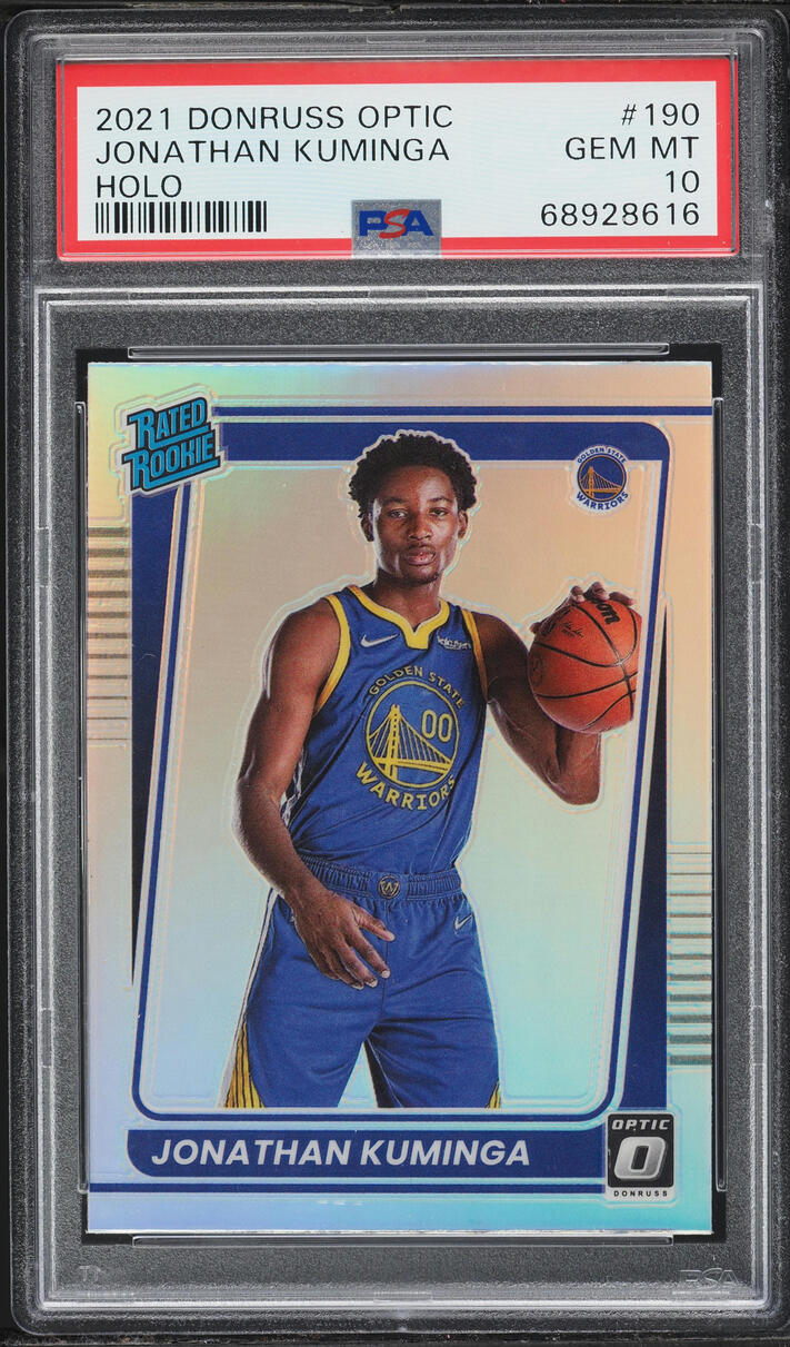 2021 Donruss Optic Holo Jonathan Kuminga ROOKIE #190 PSA 10 GEM MINT