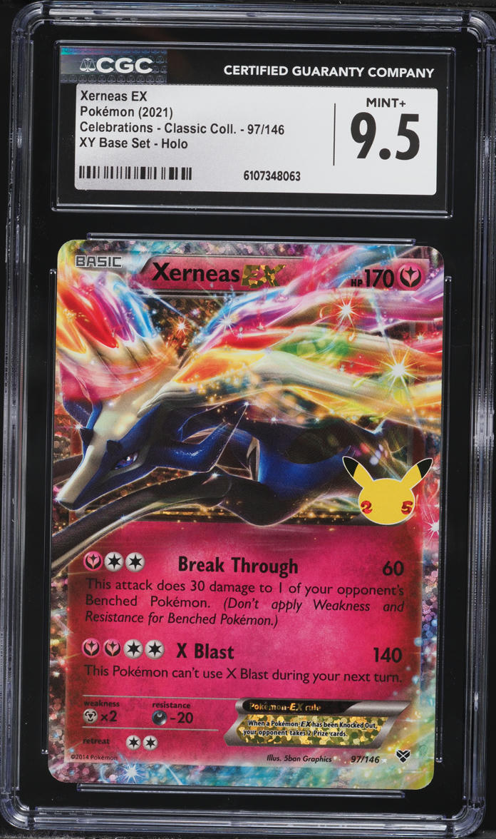 2021 Pokemon Sword & Shield Celebrations Classic Holo Xerneas EX #97 CGC 9.5 MINT+