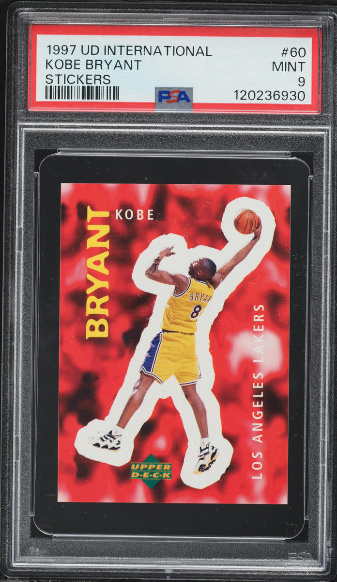 1997 Upper Deck International Stickers Kobe Bryant #60 PSA 9 MINT