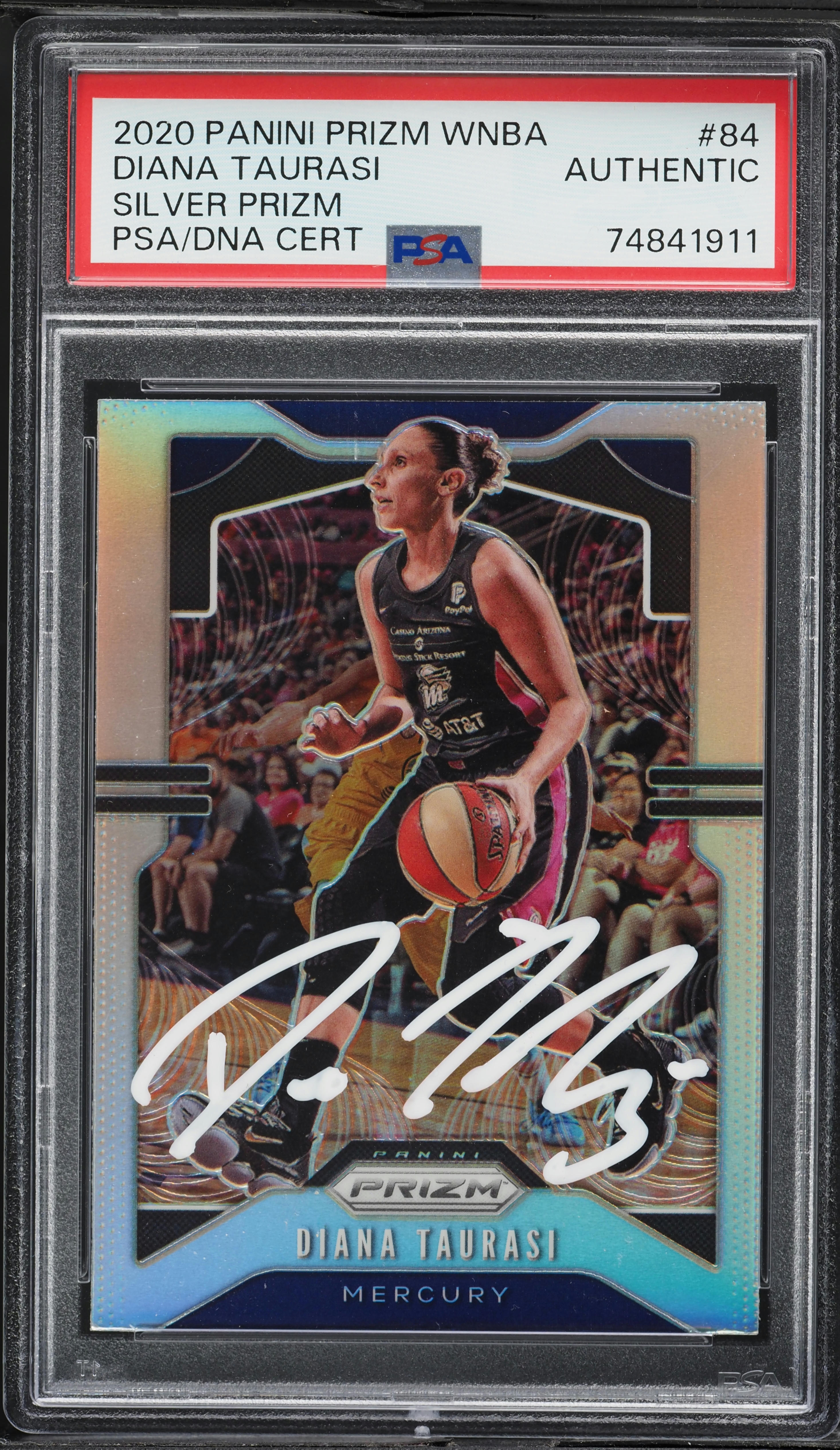 2020 Panini Prizm WNBA Silver Diana Taurasi AUTO #84 PSA
