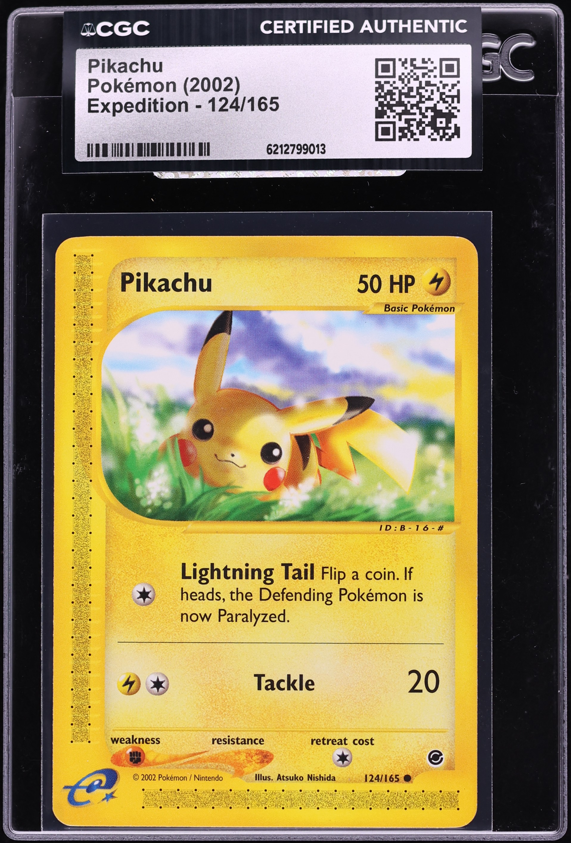 2002 Pokemon Expedition Pikachu #124 CGC AUTH