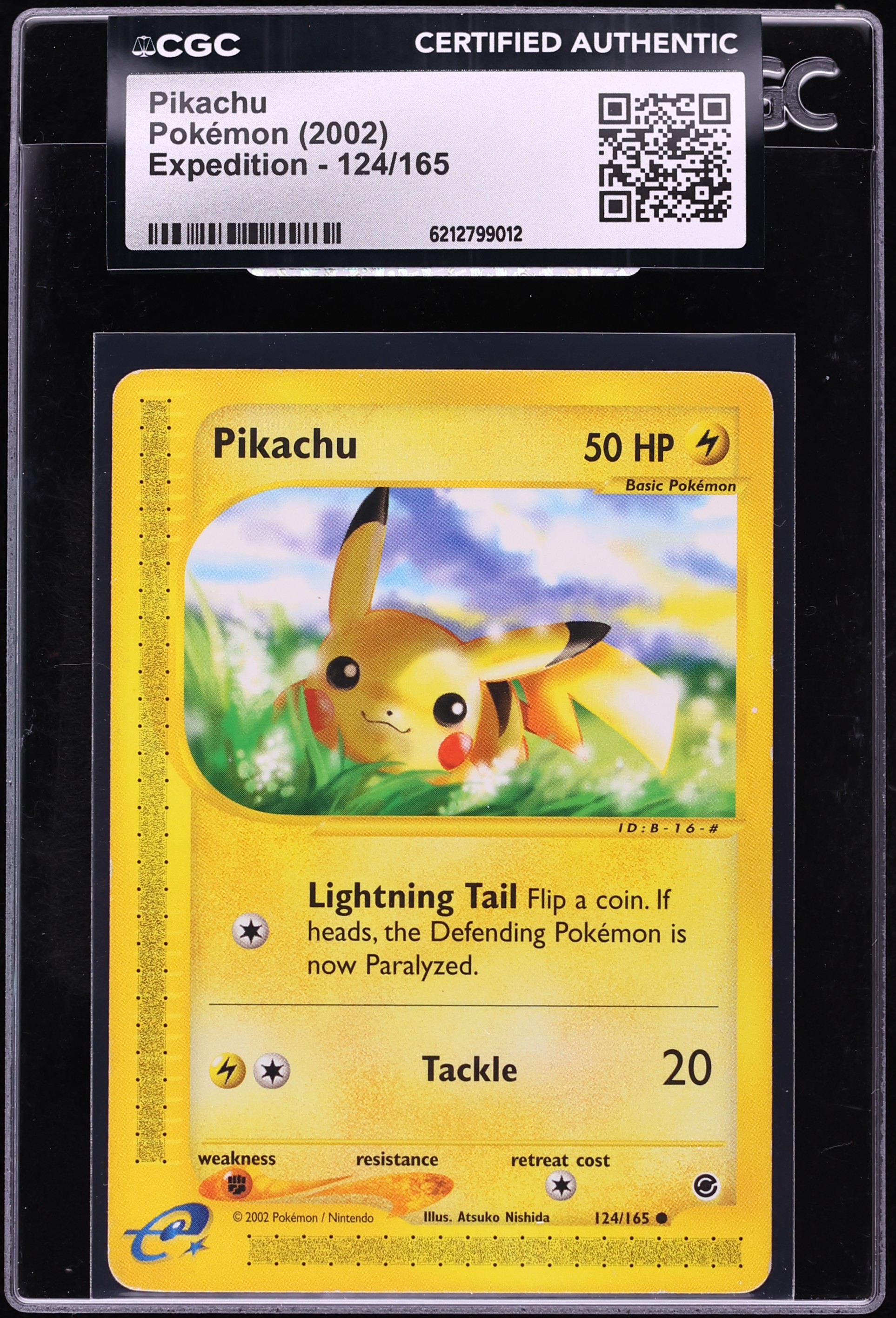 2002 Pokemon Expedition Pikachu #124 CGC AUTH