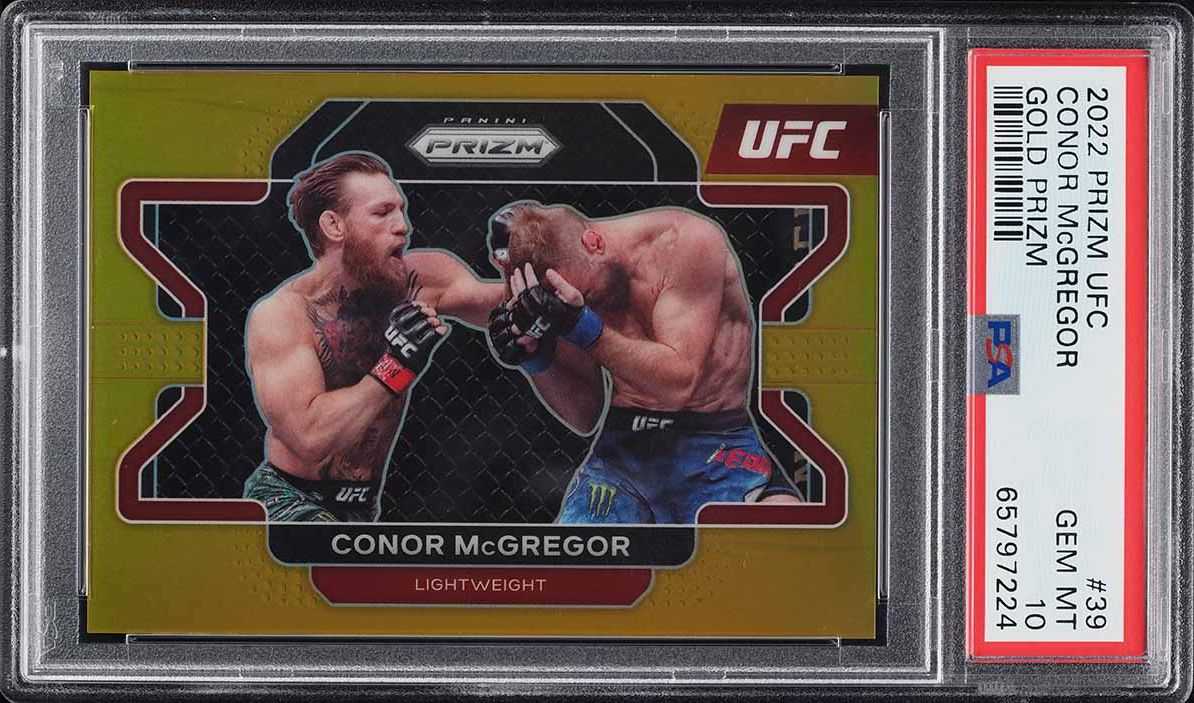 2022 Panini Prizm UFC Gold Prizms Conor McGregor 10/10 #39 PSA 10 GEM MINT