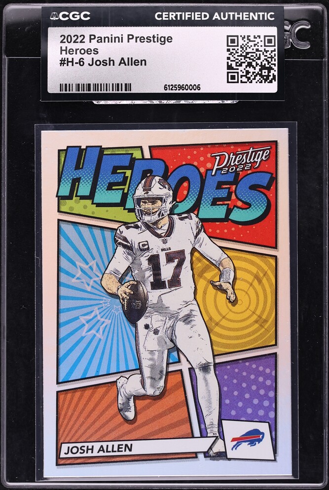 2022 Panini Prestige Heroes Josh Allen #H-6 CGC AUTH