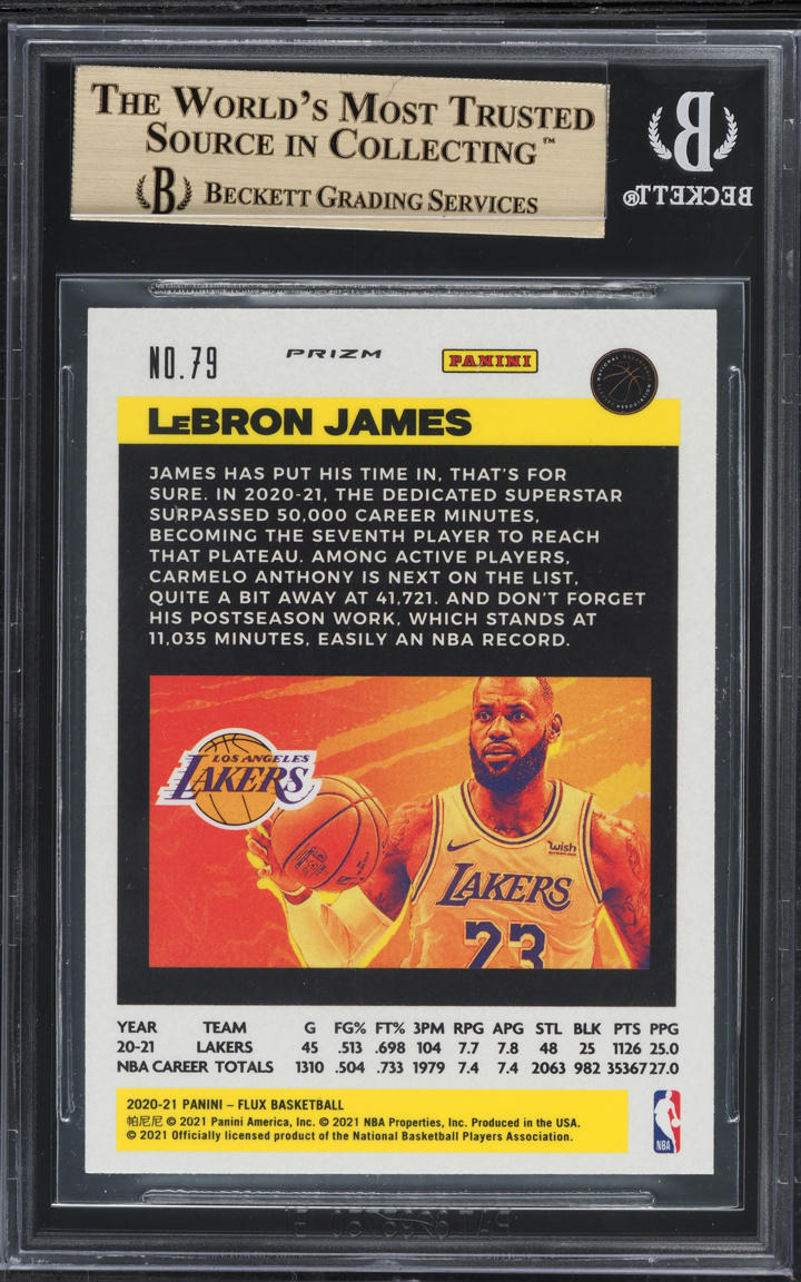2020 Panini Flux Silver LeBron James #79 BGS 9.5 GEM MINT