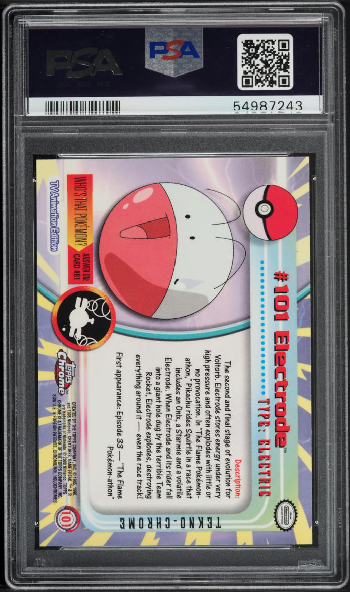 2000 Topps Chrome Pokemon Series 2 Tekno Electrode #101 PSA 10 GEM MINT