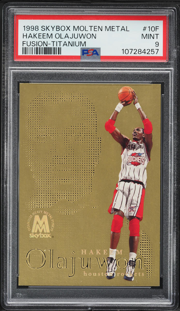 1998 Metal Fusion Titanium Hakeem Olajuwon #10F PSA 9 MINT - Photo 1