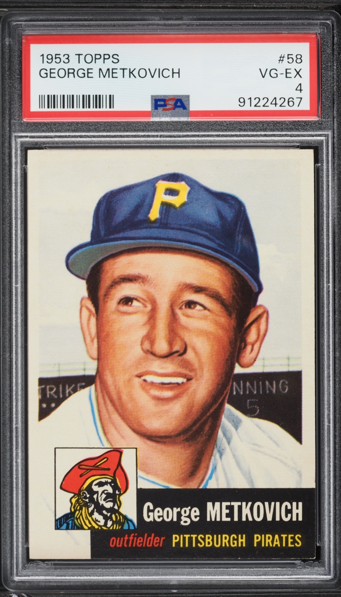 1953 Topps George Metkovich #58 PSA 4 VGEX