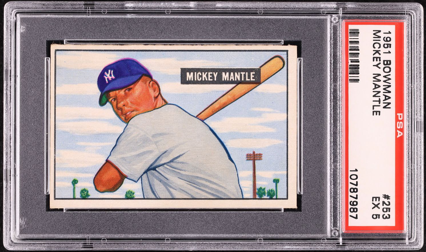 1951 Bowman Mickey Mantle ROOKIE #253 PSA 5 EX