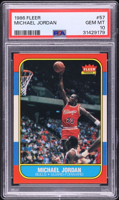 1986 Fleer Basketball Michael Jordan ROOKIE #57 PSA 10 GEM MINT