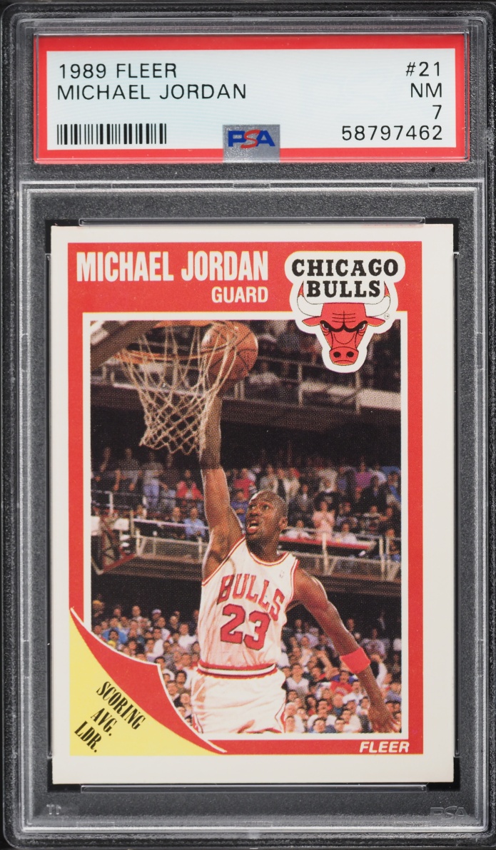 1989 Fleer Basketball Michael Jordan #21 PSA 7 NRMT