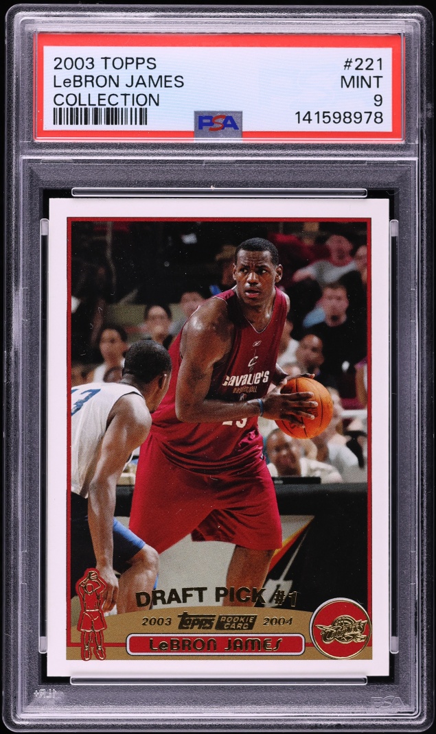 2003 Topps Collection LeBron James ROOKIE #221 PSA 9 MINT